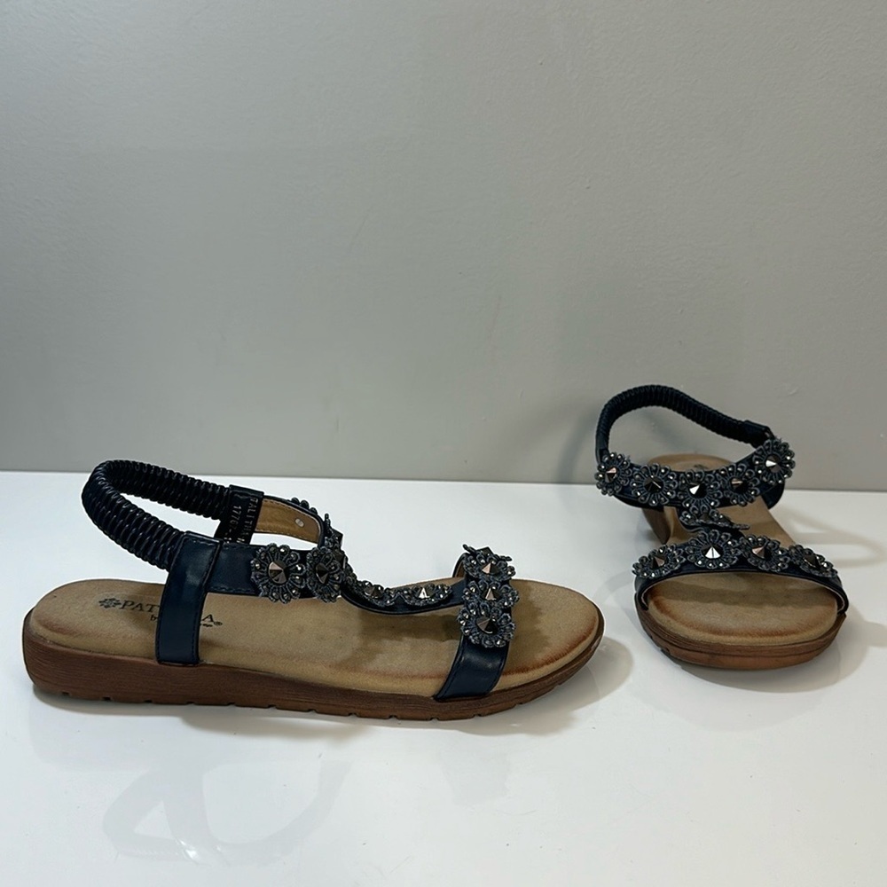 Patrizia by Spring Step Talitha Blue Sandals Size 37(6.5-7)